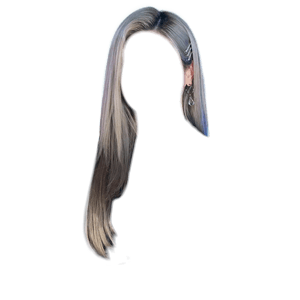 Long Straight Blonde Grey Gray Platinum Hair