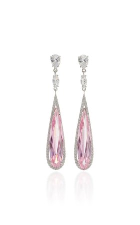 Shard 18k White Gold Vermeil Diamond, Sapphire Earrings By Anabela Chan | Moda Operandi