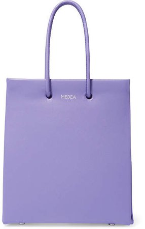 MEDEA - Prima Short Leather Tote - Purple
