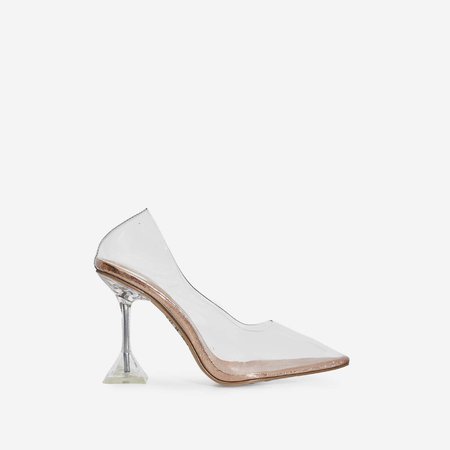Pounce Perspex Court In Rose Gold Faux Leather | EGO