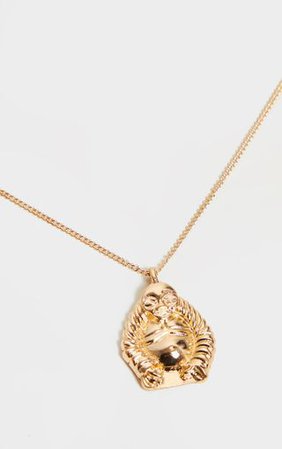 Gold Buddah Sitting Charm Necklace | PrettyLittleThing