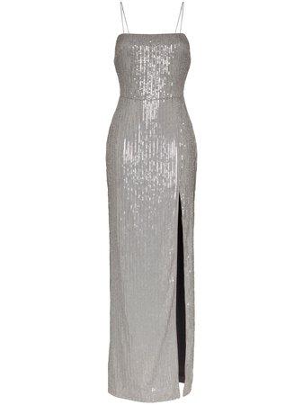 Rasario square-neck Sequinned Gown - Farfetch
