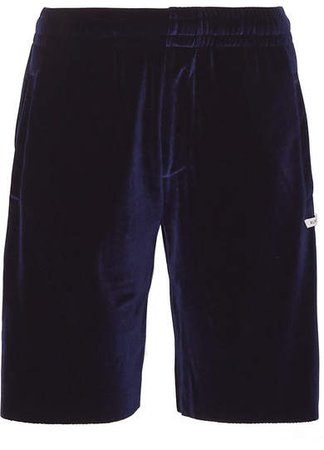 BLOUSE Stretch-velour Shorts - Navy