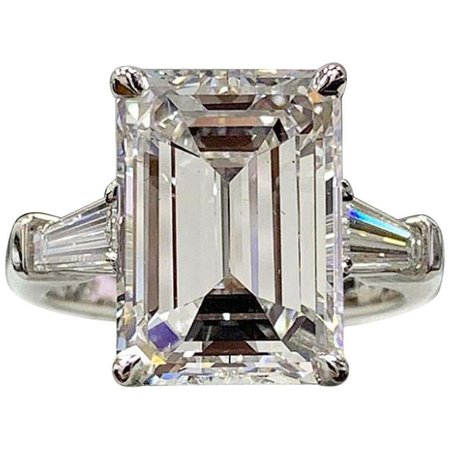 Flawless GIA Certified 10 Carat Emerald Cut Diamond Excellent Cut For Sale at 1stDibs