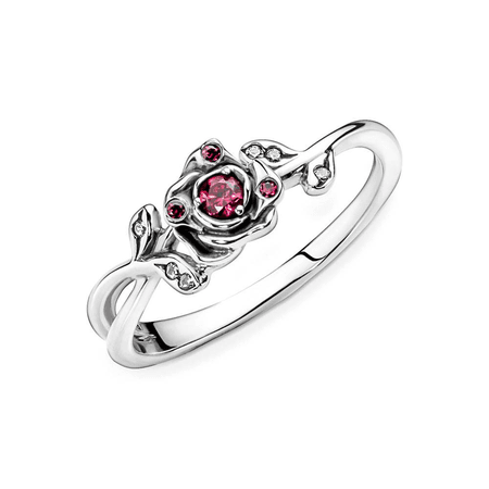 pandora beauty and the beast rose ring