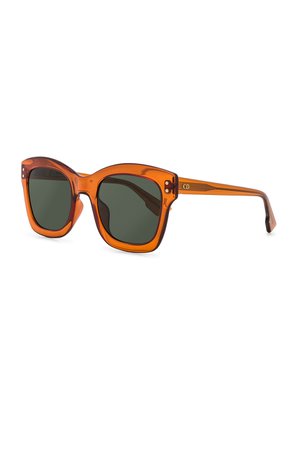 Dior Izon Sunglasses in Orange & Green | FWRD