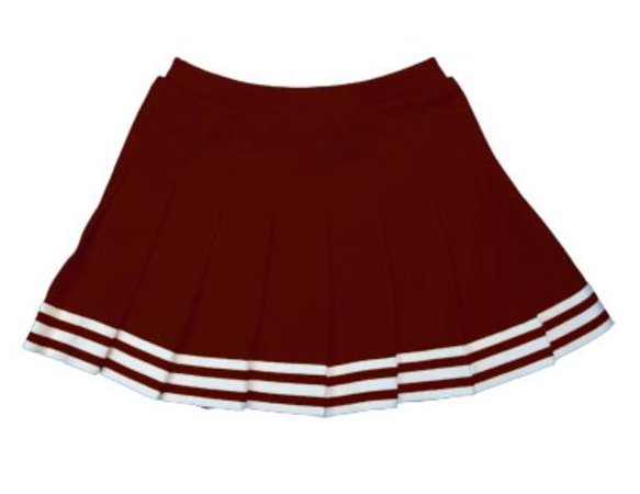 Maroon Pleated Cheerleading Skirt