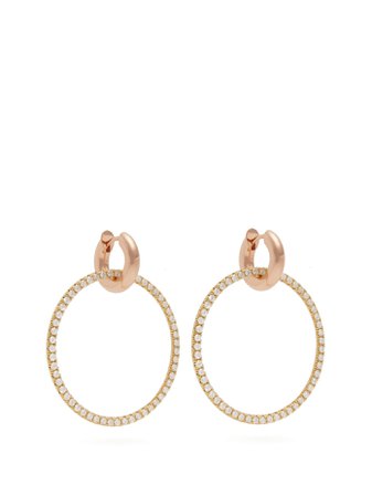 SPINELLI KILCOLLIN  Casseus diamond, rose-gold & yellow-gold earrings
