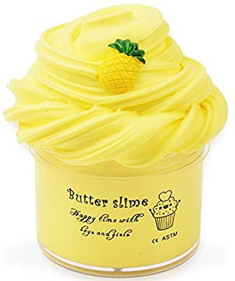 Amazon.com: Pineapple Butter Slime, Yellow Premade Floam Slime, Scented Slime Cotton Mud DIY Sludge Stretchy Kids Toys for Girls Boys, 7oz: Toys & Games