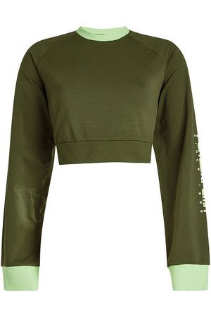 FENTY Puma by Rihanna - Sweatshirt with Lace-Up Back - green
