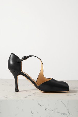 Mary Leather Pumps - Black