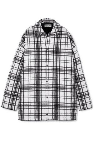 Balenciaga | Oversized checked wool-felt shirt | NET-A-PORTER.COM