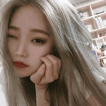 korean blonde girl