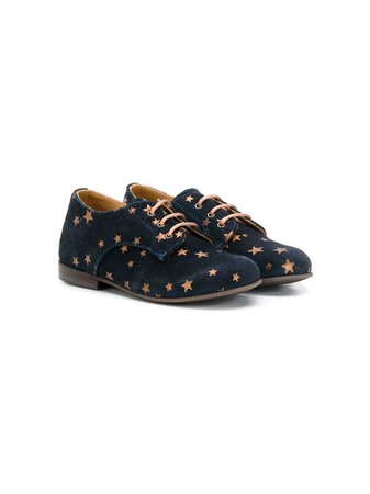 Shop blue Pèpè star-print lace-up slippers with Express Delivery - Farfetch