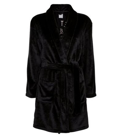 black lounge robe