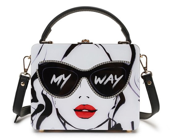 Dazzling Sunglasses Women Handbag Purse Cartoon Acrylic Style Shoulder Bag Female Casual Totes Crossbody Bag Designer Bag 2021|Shoulder Bags| - AliExpress