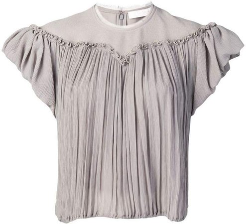 pleated design blouse