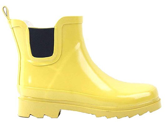 Amazon.com | BS Women's Rain Boots Short Ankle Rubber Garden Fashion Snow Shoes Multiple Styles Color (9 B(M) US, Black) | Rain Footwear