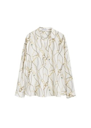 Violeta BY MANGO Chain print blouse