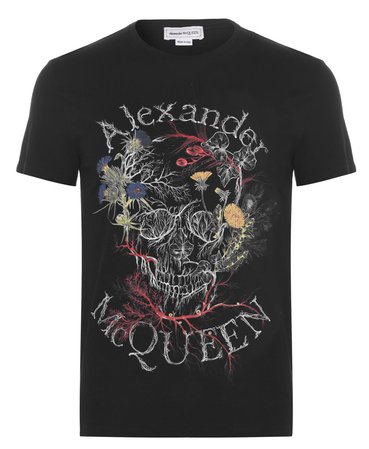 Alexander McQueen skull colour t shirt