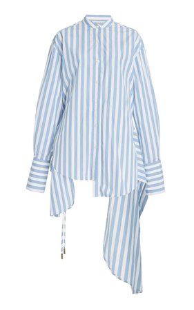 Draped Striped Cotton Shirt By Monse | Moda Operandi