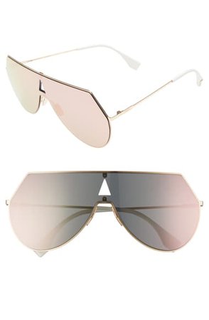 Fendi 99mm Eyeline Aviator Sunglasses | Nordstrom