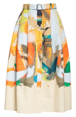 Akris Abstract Flare Skirt | Nordstrom