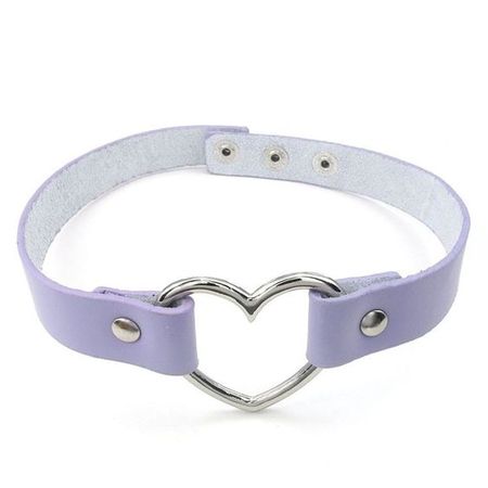 pastel purple heart choker
