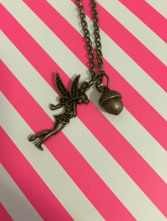 Peter Pan Tinkerbell charm necklace