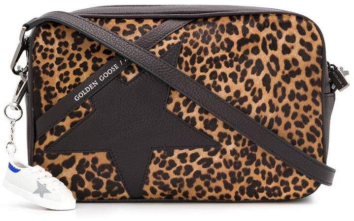 leopard star cross-body bag