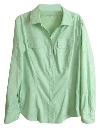 mint green button up - Google Search