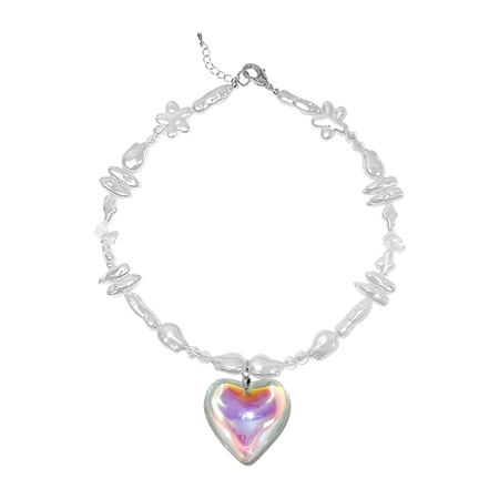 Heart pearl necklace : HURJABOY