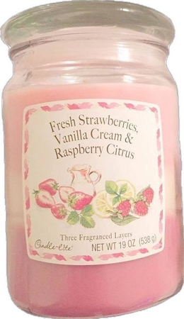strawberry candle pink