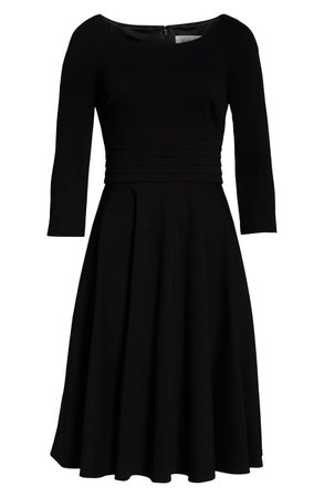 Harper Rose Pleated Fit & Flare Dress black