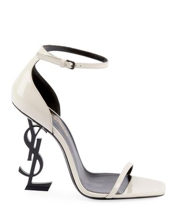 white saint laurent high heels