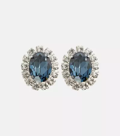 Diana Crystal Embellished Earrings in Blue - Jennifer Behr | Mytheresa
