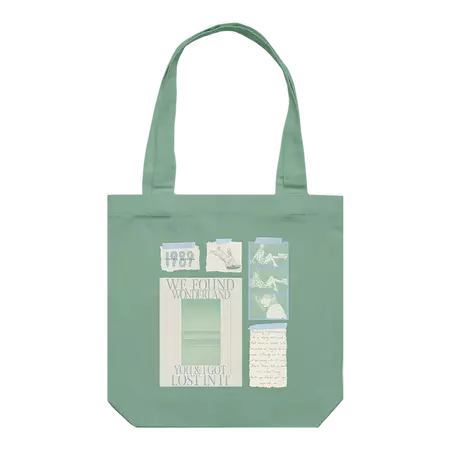 We Found Wonderland Green Tote Bag – Taylor Swift Official Store