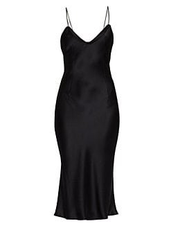 Saint Laurent Black Slip Dress