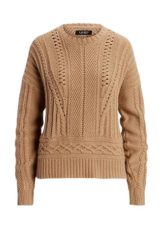 wool-cashmere crewneck sweater