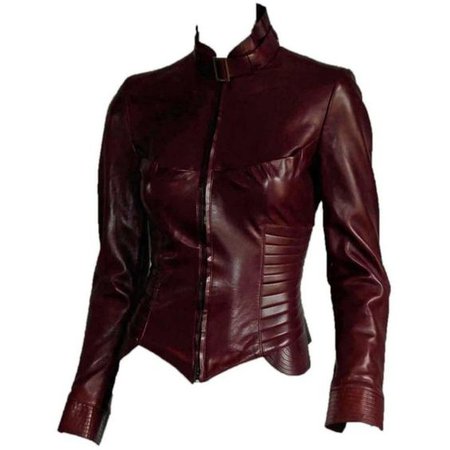 Maroon Red Leather Jacket