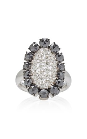 Scintilliae Black And White Diamond Ring by Sutra | Moda Operandi