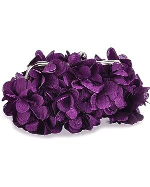 JAMBHALA Clutch Evening Handbags Floral Appliques Small Clutch Purses for Women (Purple): Handbags: Amazon.com