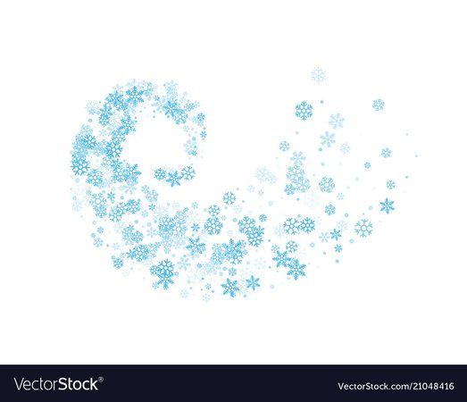 Snowflakes twisted in vortex Royalty Free Vector Image