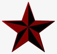 black and red star
