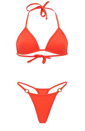 Tangerine Side Eye / Thong Bikini Set – Breezy Rack