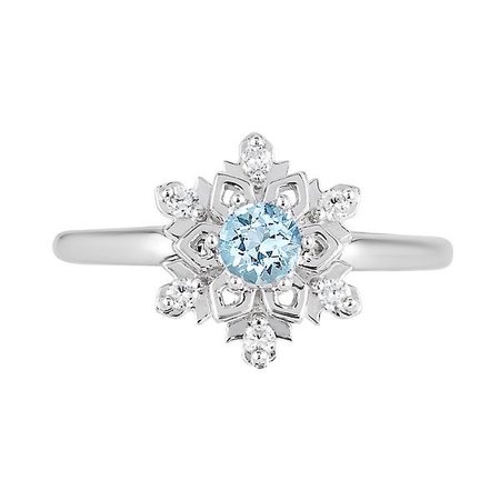 Helzberg Diamonds Enchanted Disney Fine Jewelry Collection Elsa Snowflake Ring