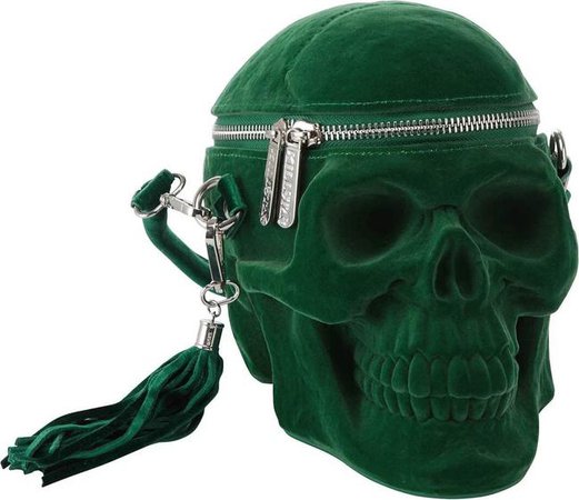 *clipped by @luci-her* Killstar - Grave Digger Green Skull Handbag - Buy Online Australia – Beserk
