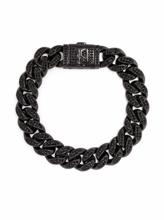 DARKAI logo-plaque chain-link bracelet