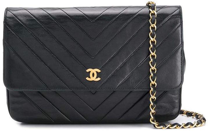 Chanel Pre Owned 1980s quilted CC turn-lock clutch