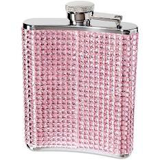 blinged out pink flask
